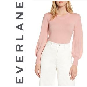 Everlane Lantern Sleeves Cashmere Sweater